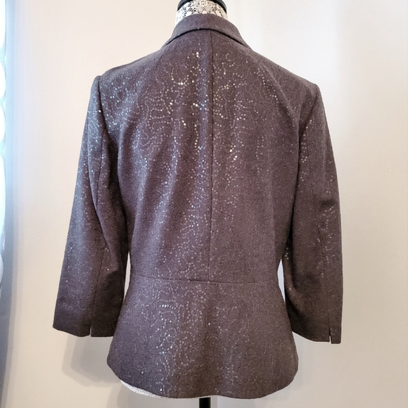 NWOT Banana Republic Sequin Grey Blazer sz 10 - Picture 2 of 4